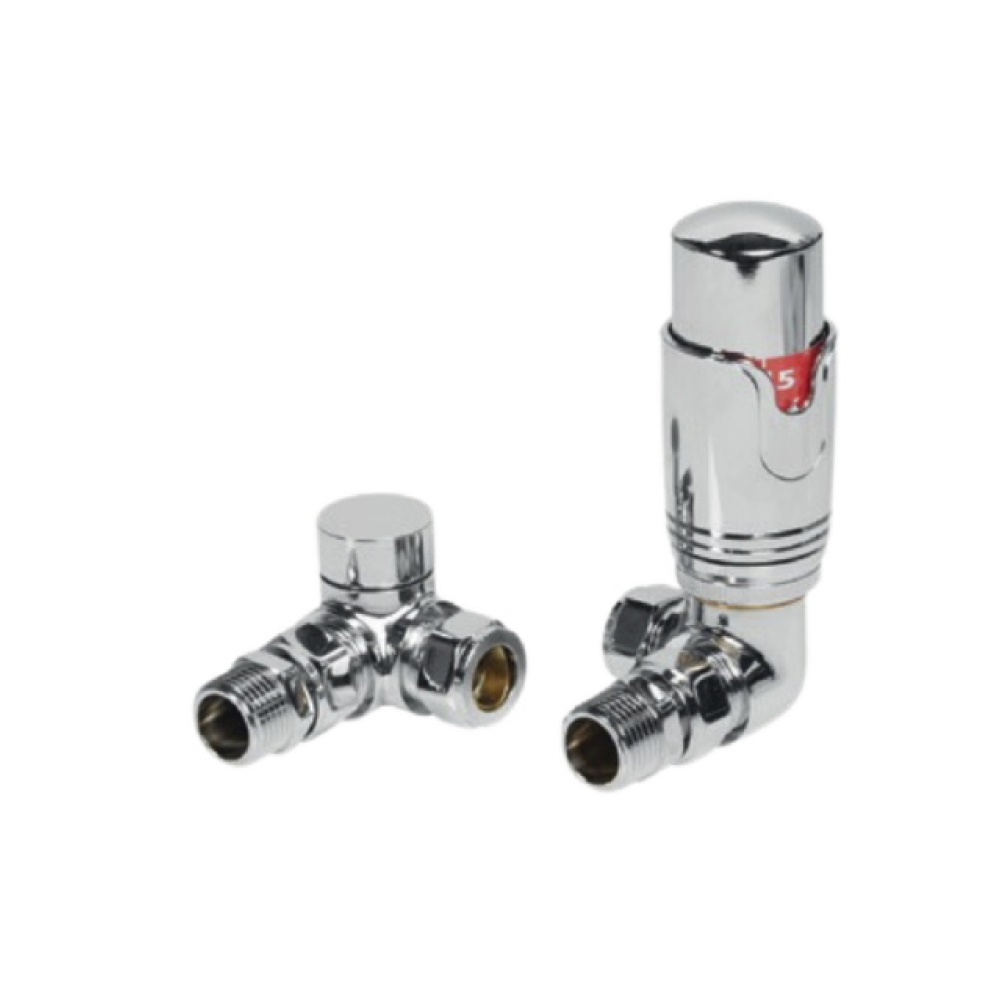 Carisa Thermostatic Corner Double Angled Valves (1 size, 5 colours)