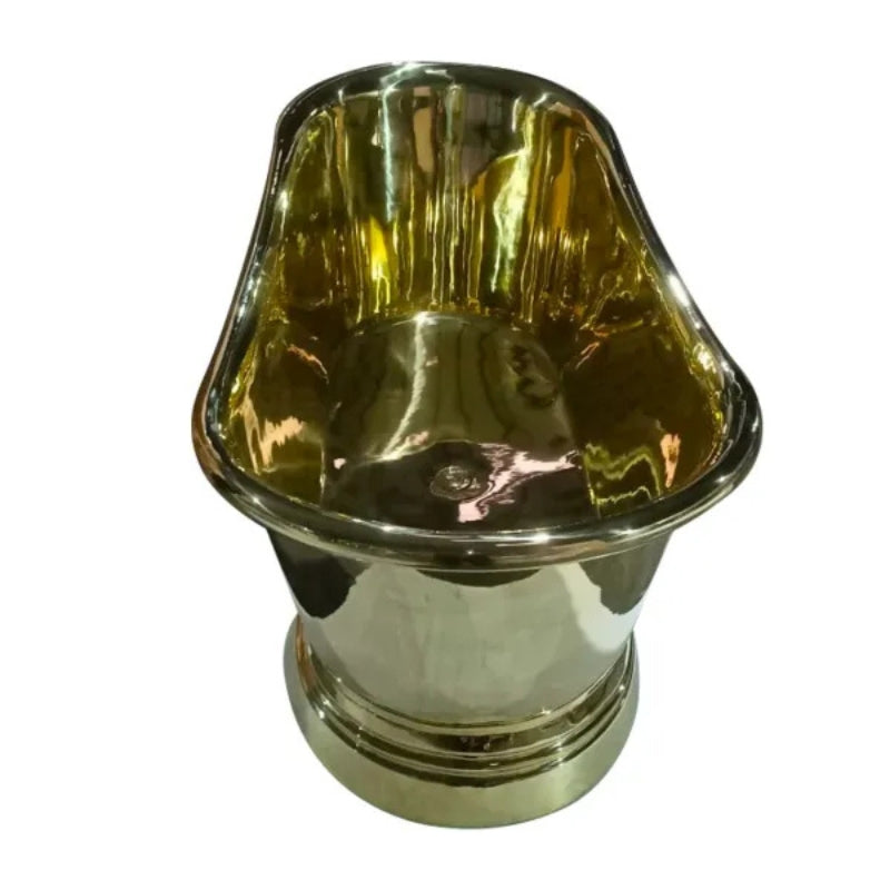 Coppersmith Creations Brass Rolled Pipe Top Cascading Base Bathtub (1 size, Polished Brass) - Brand New Bathrooms