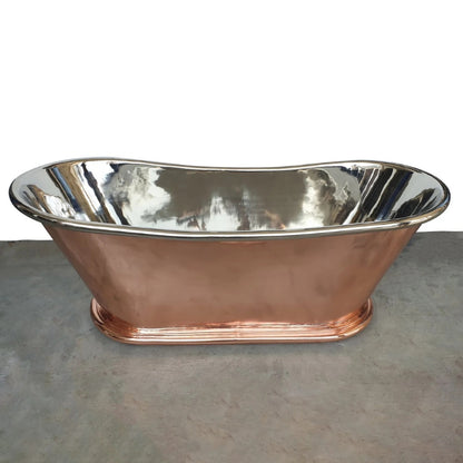 Coppersmith Creations Copper Bathtub (1 size, Nickel Interior, Shinning Copper Exterior) - Brand New Bathrooms
