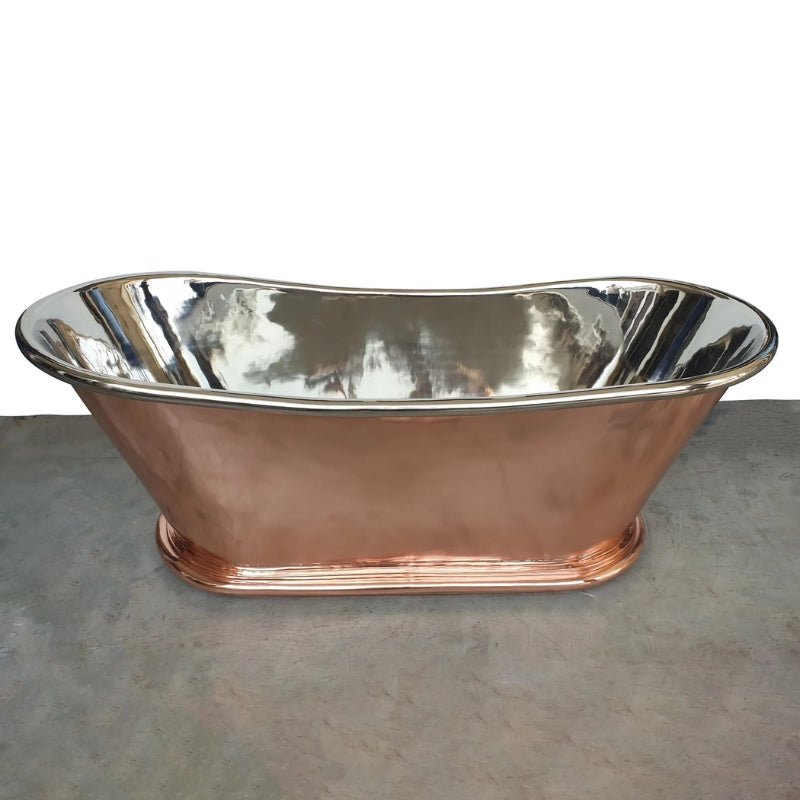 Coppersmith Creations Copper Bathtub (1 size, Nickel Interior, Shinning Copper Exterior) - Brand New Bathrooms