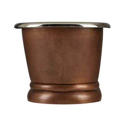 Coppersmith Creations Copper Pedestal Bathtub (2 sizes, Nickel Interior, Antique Copper Exterior) - Brand New Bathrooms