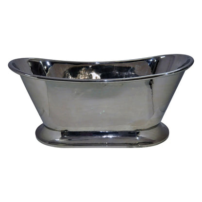 Coppersmith Creations Curved Pedestal Copper Bathtub (1 size, Nickel) - Brand New Bathrooms