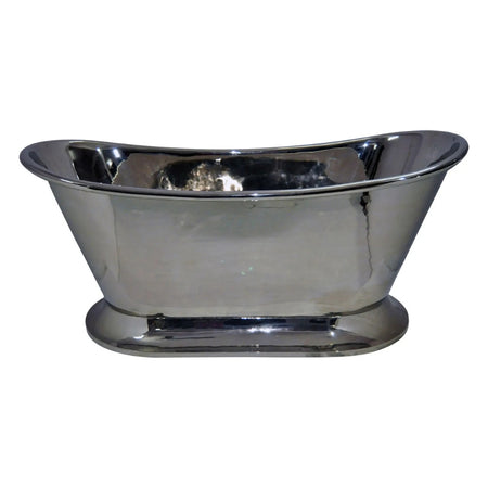 Coppersmith Creations Curved Pedestal Copper Bathtub (1 size, Nickel) - Brand New Bathrooms