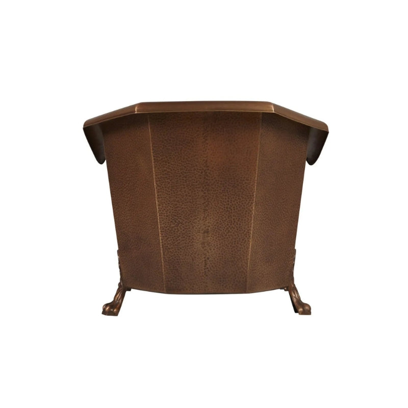 Coppersmith Creations Eight Sided Hammered Copper Clawfoot Bathtub (1 size, Antique Copper Patina) - Brand New Bathrooms