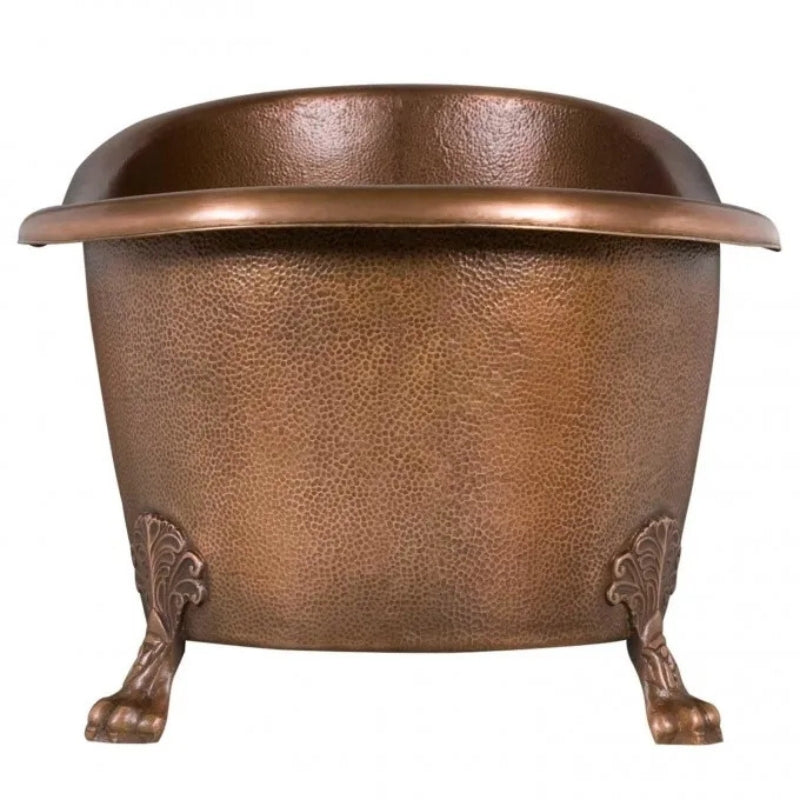 Coppersmith Creations Hammered Clawfoot Slipper Bathtub (1 size, Antique Copper) - Brand New Bathrooms