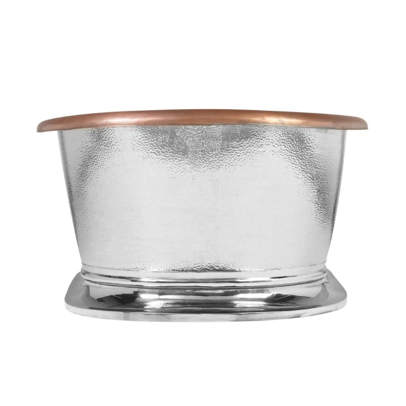 Coppersmith Creations Hammered Copper Bathtub (1 size, Antique Copper Interior, Nickel Exterior)) - Brand New Bathrooms