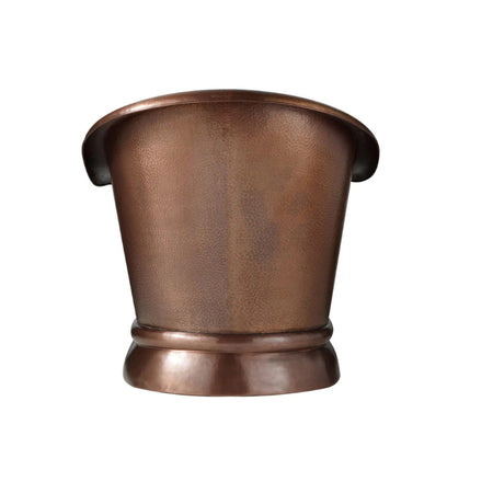 Coppersmith Creations Hammered Single Slipper Smooth Round Pedestal Base Bathtub (2 sizes, Antique Hammered Copper) - Brand New Bathrooms