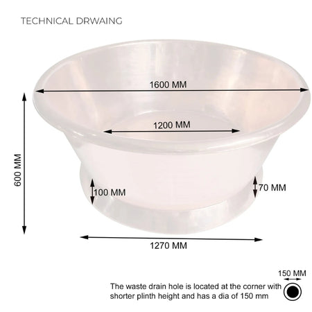 Coppersmith Creations Round Copper Bathtub (1 size, Shining Copper Finish) - Brand New Bathrooms