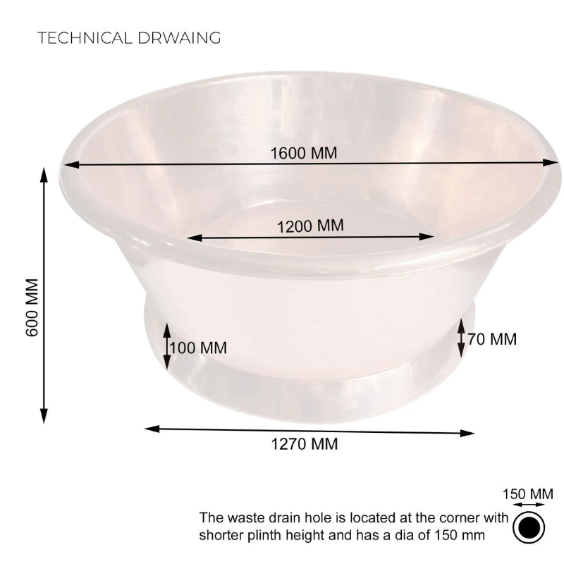 Coppersmith Creations Round Copper Bathtub (1 size, Shining Copper Finish) - Brand New Bathrooms