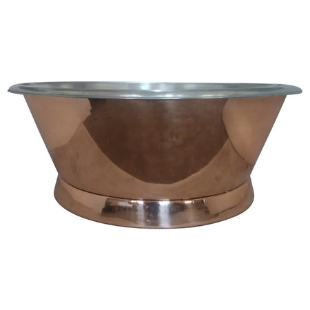 Coppersmith Creations Round Copper Bathtub (1 size, Tin Interior, Polished Copper Exterior) - Brand New Bathrooms