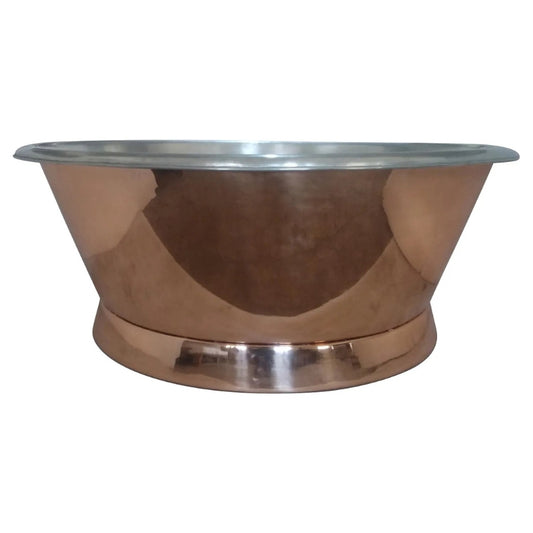 Coppersmith Creations Round Copper Bathtub (1 size, Tin Interior, Polished Copper Exterior) - Brand New Bathrooms