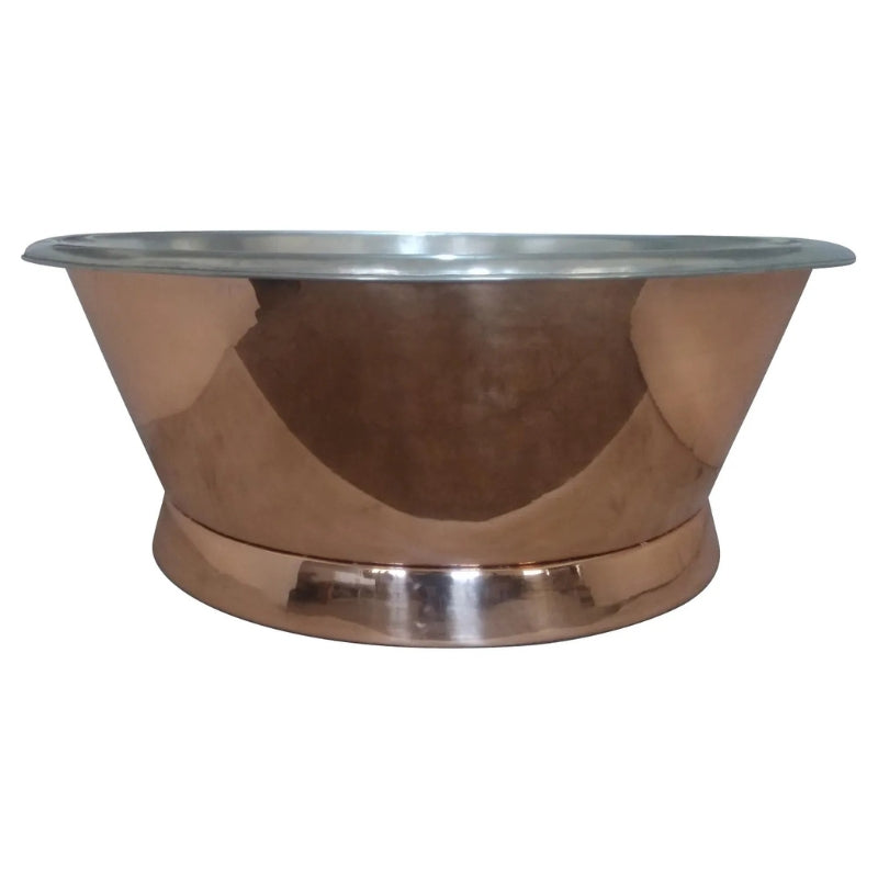 Coppersmith Creations Round Copper Bathtub (1 size, Tin Interior, Polished Copper Exterior) - Brand New Bathrooms