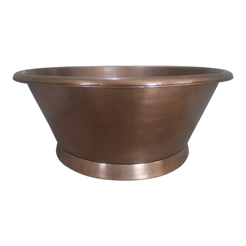 Coppersmith Creations Round Hammered Copper Bathtub (1 size, Hammered Antique) - Brand New Bathrooms