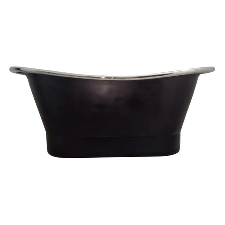 Coppersmith Creations Straight Base Copper Bathtub (2 sizes, Nickel Inside, Black Outside) - Brand New Bathrooms