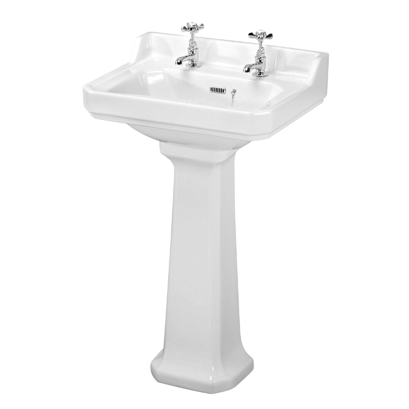 Nuie Carlton Basin & Pedestal (1 size, White) - Brand New Bathrooms