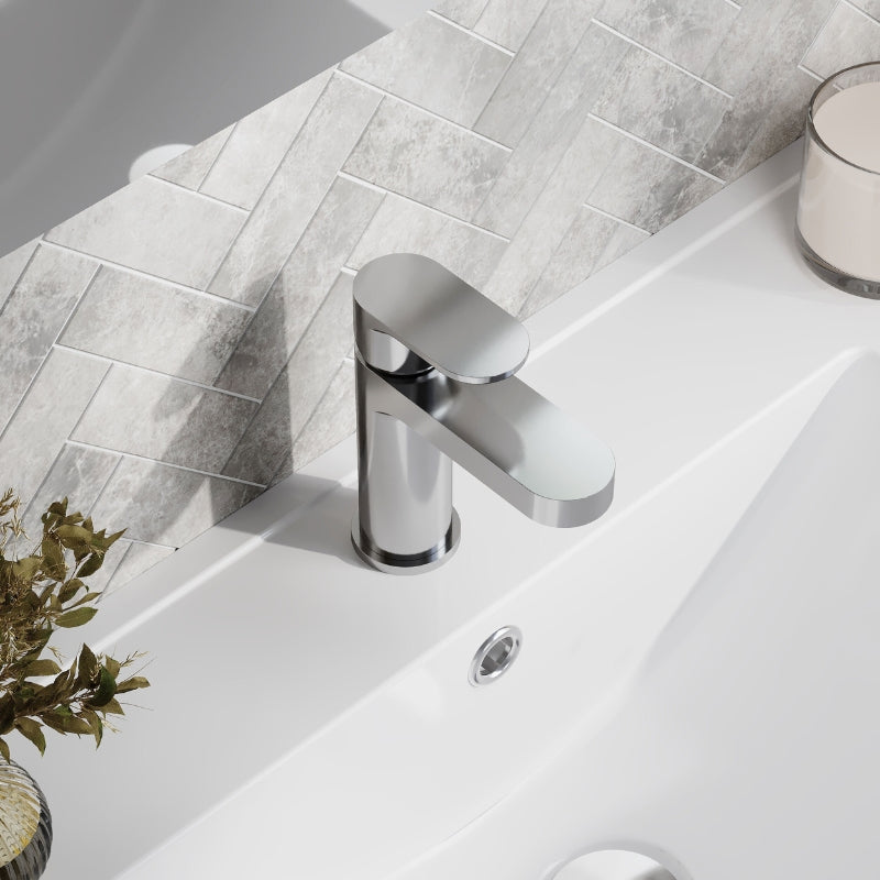 Nuie Binsey Mono Basin Mixer With Push Button Waste (Chrome) - Brand New Bathrooms