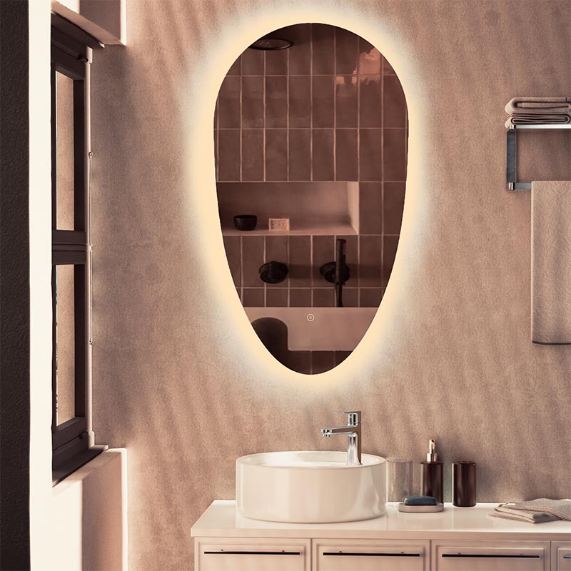 Tailored Bathrooms Jacob Teardrop LED Touch Mirror with Demist (1 size) - Brand New Bathrooms