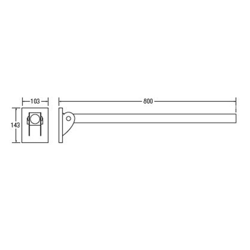 Bathex Friction Single Arm Concealed Fix Rail (1 size, 2 colours) - Brand New Bathrooms