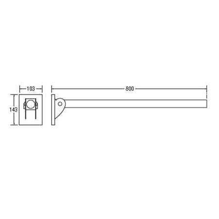 Bathex Friction Single Arm Concealed Fix Rail (1 size, 2 colours) - Brand New Bathrooms