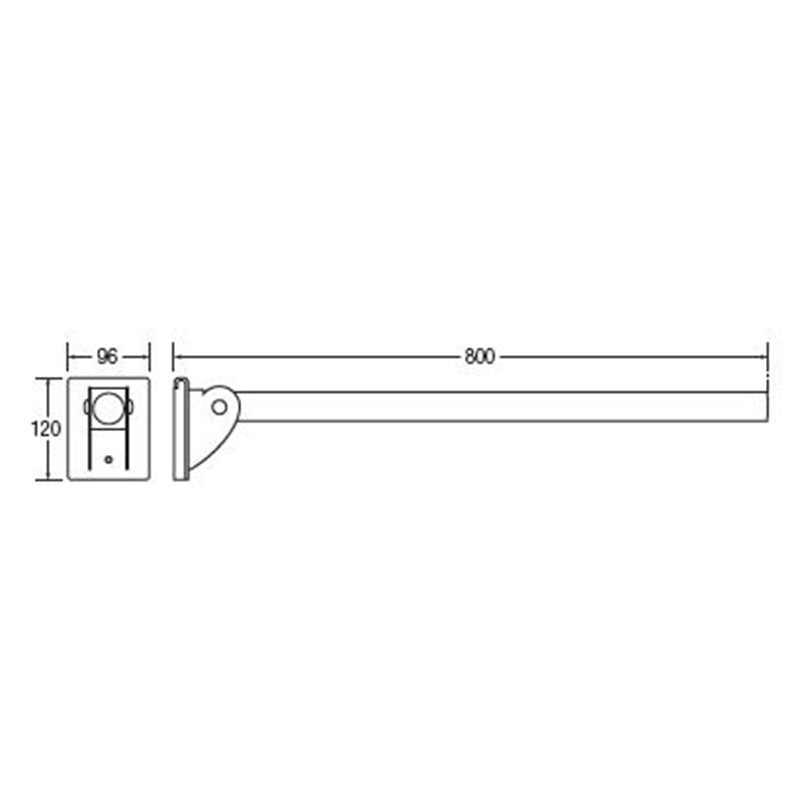 Bathex Friction Single Arm Concealed Removable Rail (1 size, 2 colours) - Brand New Bathrooms
