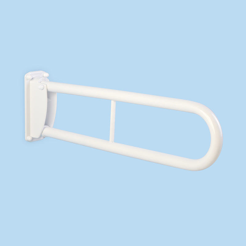 Bathex Essential Double Arm Hinged Stainless Steel Support Rail (1 size, 2 Colours) - Brand New Bathrooms