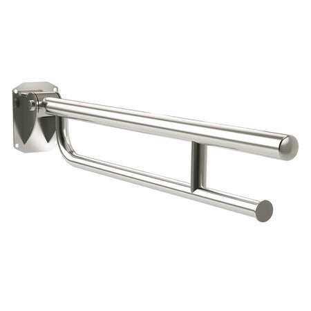 Bathex Friction Hinged Support Rail with Towel Rail & Toilet Roll Holder (1 size, 2 colours) - Brand New Bathrooms
