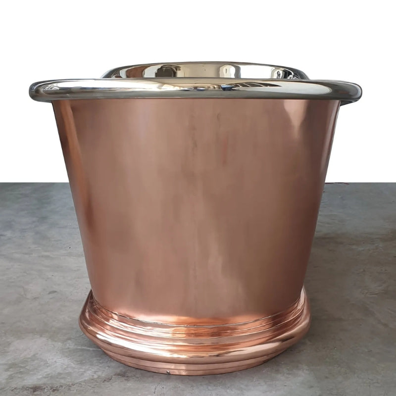 Coppersmith Creations Copper Bathtub (1 size, Nickel Interior, Shinning Copper Exterior) - Brand New Bathrooms