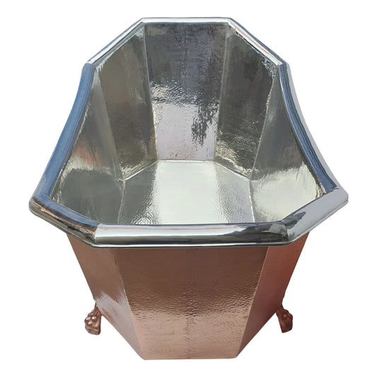 Coppersmith Creations Eight Sided Clawfoot Nickel Inside (1 size, Shining Copper) - Brand New Bathrooms