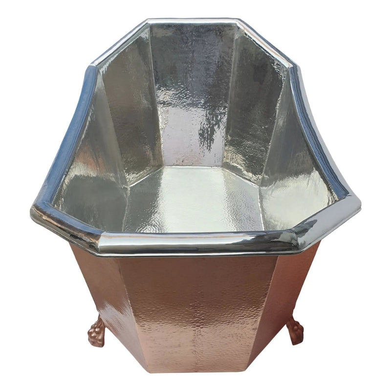 Coppersmith Creations Eight Sided Clawfoot Nickel Inside (1 size, Shining Copper) - Brand New Bathrooms