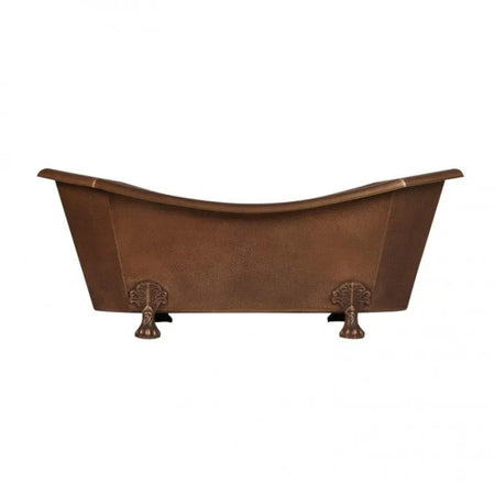 Coppersmith Creations Eight Sided Hammered Copper Clawfoot Bathtub (1 size, Antique Copper Patina) - Brand New Bathrooms