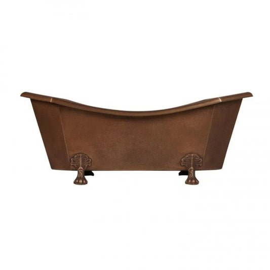 Coppersmith Creations Eight Sided Hammered Copper Clawfoot Bathtub (1 size, Antique Copper Patina) - Brand New Bathrooms