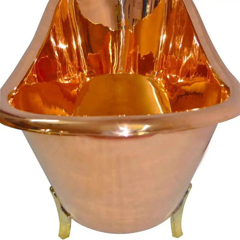 Coppersmith Creations Full Copper Finish Brass Legs Bathtub (1 size, Copper) - Brand New Bathrooms