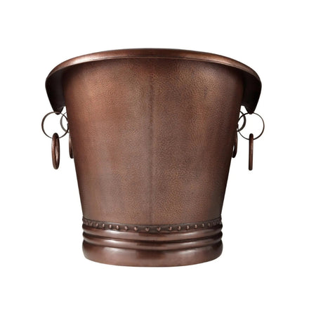 Coppersmith Creations Hammered Bathtub with Ring Handles (2 sizes, Antique Hammered Copper) - Brand New Bathrooms
