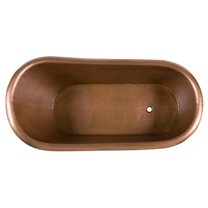 Coppersmith Creations Hammered Clawfoot Slipper Bathtub (1 size, Antique Copper) - Brand New Bathrooms