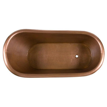 Coppersmith Creations Hammered Clawfoot Slipper Bathtub (1 size, Antique Copper) - Brand New Bathrooms