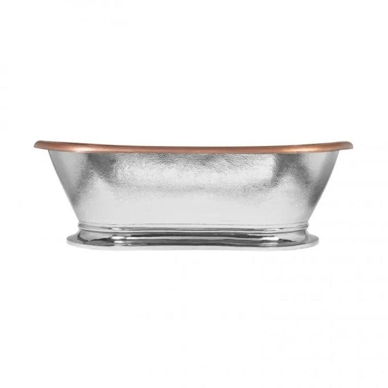Coppersmith Creations Hammered Copper Bathtub (1 size, Antique Copper Interior, Nickel Exterior)) - Brand New Bathrooms