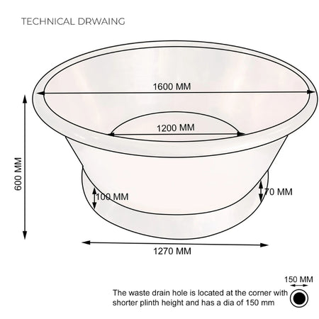 Coppersmith Creations Round Hammered Copper Bathtub (1 size, Hammered Antique) - Brand New Bathrooms
