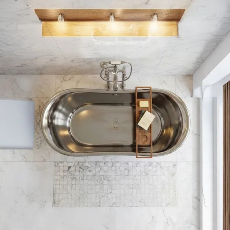 Coppersmith Creations Straight Base Stainless Steel Bathtub (1 size, Full Steel) - Brand New Bathrooms