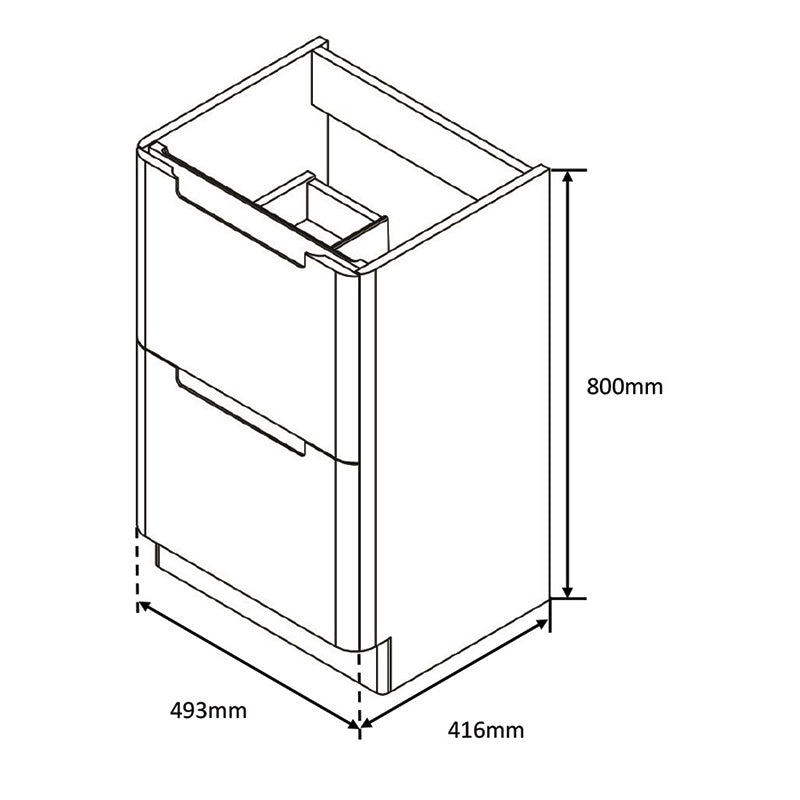 Tailored Bathrooms Monza Floor Standing Vanity Unit & Polymarble Basin (2 sizes, Country Oak) - Brand New Bathrooms