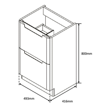 Tailored Bathrooms Monza Floor Standing Vanity Unit & Polymarble Basin (2 sizes, Country Oak) - Brand New Bathrooms