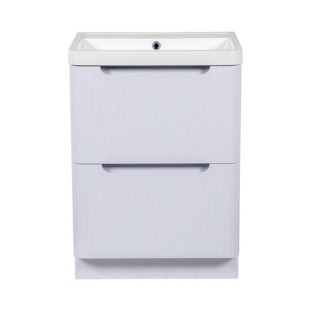 Tailored Bathrooms Monza Fluted Floor Standing 500mm Vanity Unit & Polymarble Basin (1 size, 3 colours) - Brand New Bathrooms