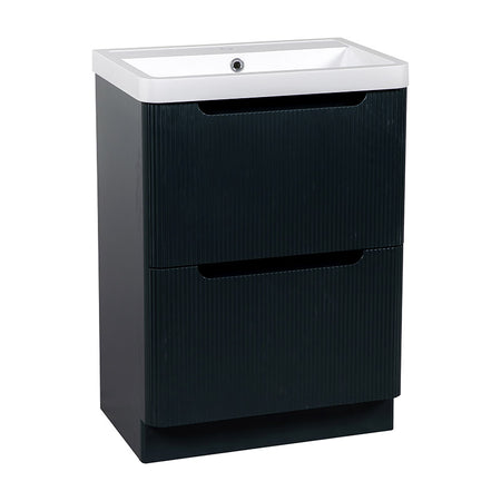 Tailored Bathrooms Monza Fluted Floor Standing 500mm Vanity Unit & Polymarble Basin (1 size, 3 colours) - Brand New Bathrooms