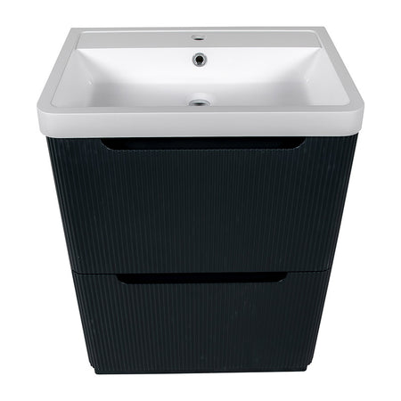 Tailored Bathrooms Monza Fluted Floor Standing 500mm Vanity Unit & Polymarble Basin (1 size, 3 colours) - Brand New Bathrooms