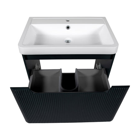 Tailored Bathrooms Monza Fluted Floor Standing 500mm Vanity Unit & Polymarble Basin (1 size, 3 colours) - Brand New Bathrooms