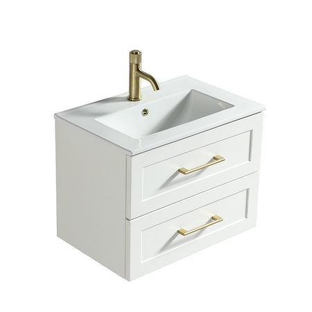 Tailored Bathrooms Bakewell Wall Hung Vanity Unit & Ceramic Basin (1 size, 3 colours) - Brand New Bathrooms