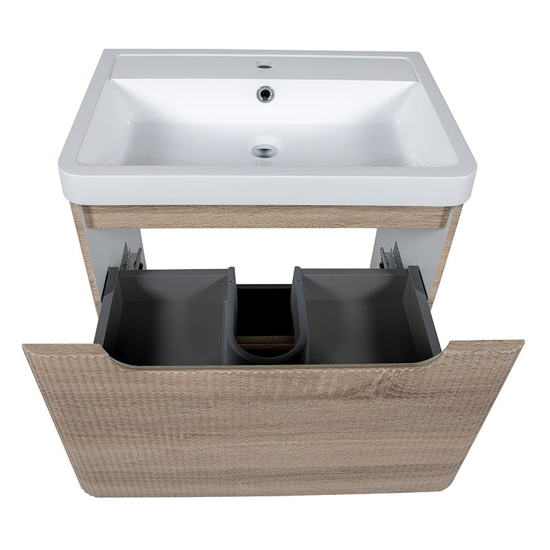 Tailored Bathrooms Monza Fluted Floor Standing 500mm Vanity Unit & Polymarble Basin (1 size, 3 colours) - Brand New Bathrooms