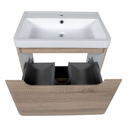 Tailored Bathrooms Monza Fluted Floor Standing 500mm Vanity Unit & Polymarble Basin (1 size, 3 colours) - Brand New Bathrooms