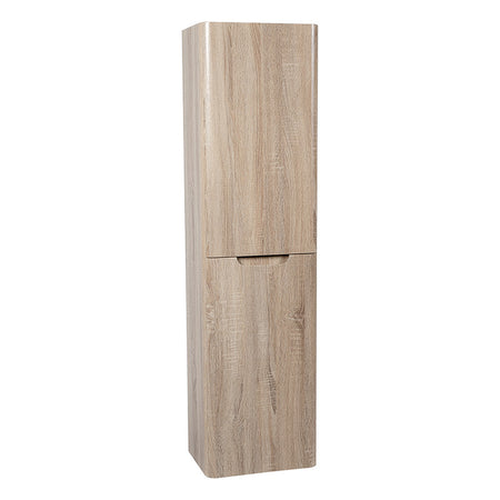 Tailored Bathrooms Monza 1500mm Tall Boy Wall Hung Cabinet (1 size, Country Oak) - Brand New Bathrooms