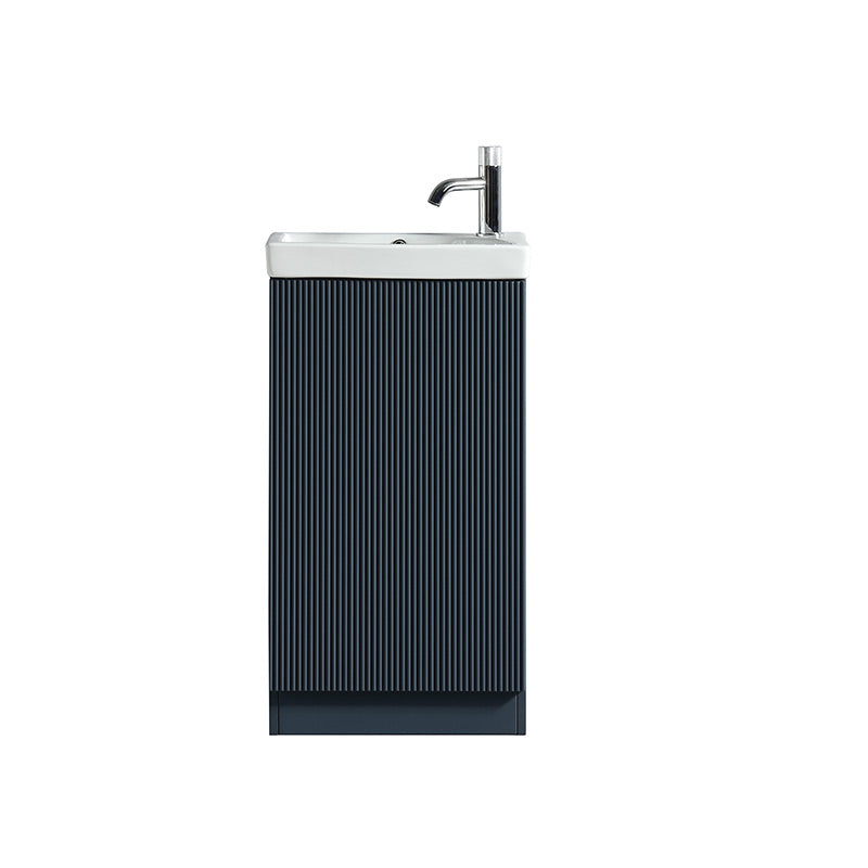Tailored Bathrooms Flauto Mini Cloakroom Vanity Unit & Ceramic Basin (1 size, 4 colours) - Brand New Bathrooms