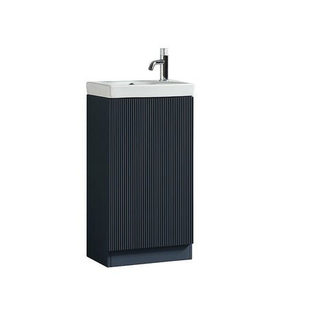 Tailored Bathrooms Flauto Mini Cloakroom Vanity Unit & Ceramic Basin (1 size, 4 colours) - Brand New Bathrooms